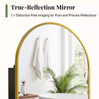 PexFix 2Pcs Arched Medicine Cabinet with Mirror Metal Framed Bathroom Mirror Cabinet with Storage Recessed & Surface Mount Wall Mounted Vanity Cabinet