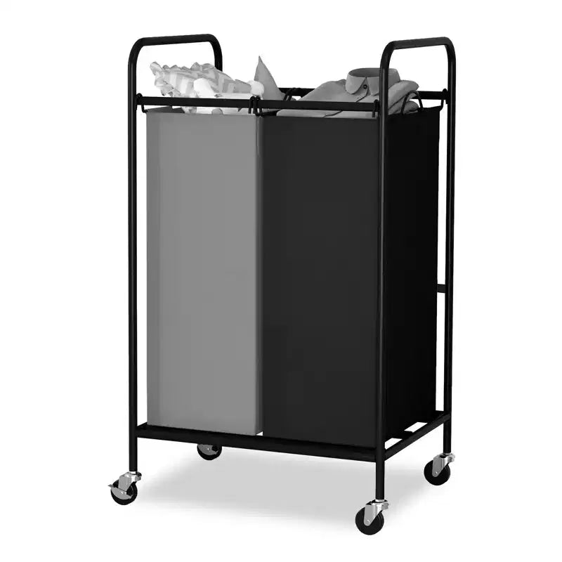 3-Bag Laundry Sorter Cart, 120L Rolling Laundry Hamper with Lockable Wheels, 3 Section Large Laundry Basket Organizer