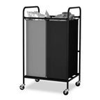 3-Bag Laundry Sorter Cart, 120L Rolling Laundry Hamper with Lockable Wheels, 3 Section Large Laundry Basket Organizer