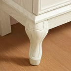 MAYEERTY Meuble de cuisine à tiroirs MDF+placage bois 3 tiroirs à fermeture douce, diviseurs