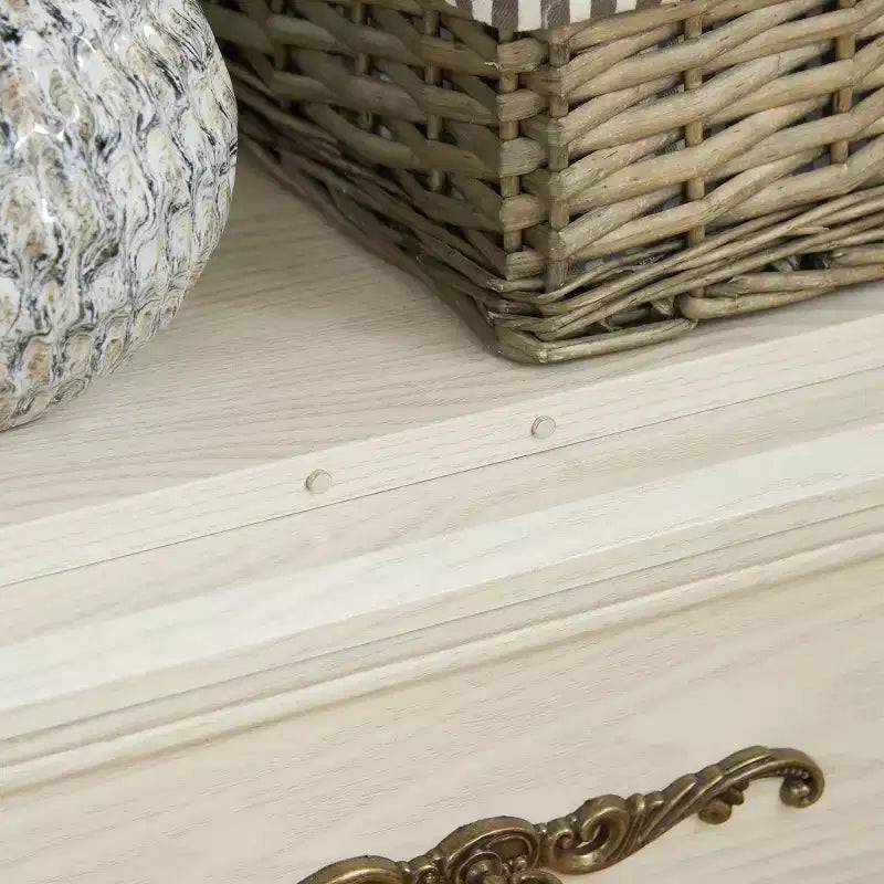 MAYEERTY Meuble de cuisine à tiroirs MDF+placage bois 3 tiroirs à fermeture douce, diviseurs