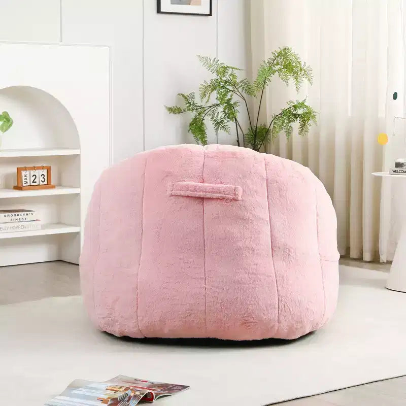 GDFStudio Thoii Modern Faux Fur Upholstered Bean Bag Chair with Armrest