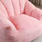 GDFStudio Thoii Modern Faux Fur Upholstered Bean Bag Chair with Armrest