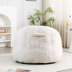 GDFStudio Thoii Modern Faux Fur Upholstered Bean Bag Chair with Armrest