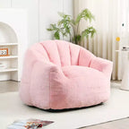 GDFStudio Thoii Modern Faux Fur Upholstered Bean Bag Chair with Armrest
