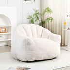 GDFStudio Thoii Modern Faux Fur Upholstered Bean Bag Chair with Armrest