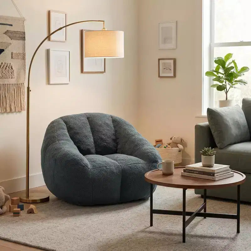 Fauteuil d'appoint Teddy FurnitureR, chaise longue moderne en tissu doux et moelleux, fauteuil confortable pour salon, chambre, coin lecture