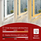 SUMERAIN 40x32 Wall Bathroom Mirror with 3 Color, Fog-Free ETL Smart Vanity Mirror Tempered Glass