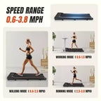 NAYSAYE Walking Pad Treadmill Compact Quiet Portable Under Desk Walking Machine for Home and Office Exercise, Silver, 42.2*19.2*3.58
