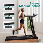 Tapis de course pliable portable SereneLife avec inclinaison réglable et 12 programmes d'entraînement prédéfinis