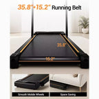 Tapis de marche pliable 4 en 1 avec poignée, tapis roulant sous le bureau avec inclinaison de 14 % pour la maison, moteur sans balais silencieux de 2,5 CV