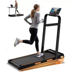 Tapis de marche pliable 4 en 1 avec poignée, tapis roulant sous le bureau avec inclinaison de 14 % pour la maison, moteur sans balais silencieux de 2,5 CV