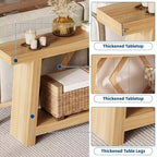 70.9 Inch Console Table with 2-Tier Storage, Narrow Entryway Table, Farmhouse Sofa Table for Hallway Living Room