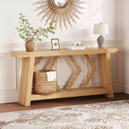 70.9 Inch Console Table with 2-Tier Storage, Narrow Entryway Table, Farmhouse Sofa Table for Hallway Living Room