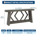 70.9 Inch Console Table with 2-Tier Storage, Narrow Entryway Table, Farmhouse Sofa Table for Hallway Living Room