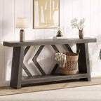 70.9 Inch Console Table with 2-Tier Storage, Narrow Entryway Table, Farmhouse Sofa Table for Hallway Living Room