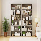 Costway 2PCS 6-Tier Bookshelf w/Open Shelves Anti-Tipping Kits for Living Room Bedroom