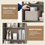 Costway 2PCS 6-Tier Bookshelf w/Open Shelves Anti-Tipping Kits for Living Room Bedroom