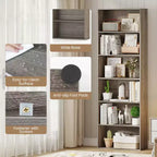 Costway 2PCS 6-Tier Bookshelf w/Open Shelves Anti-Tipping Kits for Living Room Bedroom