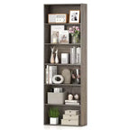 Costway 2PCS 6-Tier Bookshelf w/Open Shelves Anti-Tipping Kits for Living Room Bedroom