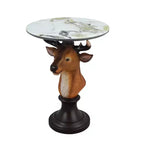 Table d'appoint Tête de cerf, Table de chevet statue animale pour décoration intérieure de salon