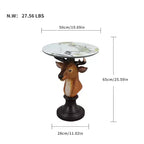 Table d'appoint Tête de cerf, Table de chevet statue animale pour décoration intérieure de salon