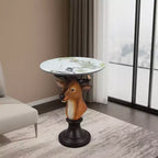Table d'appoint Tête de cerf, Table de chevet statue animale pour décoration intérieure de salon