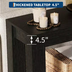 COZONY 63 Console avec Rangement, Table Console Étroite Derrière le Canapé, Table d'Entrée Ferme à 2 Niveaux pour Salon et Couloir