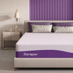 Sersper 10 Rayon from Bamboo Charcoal Cooling Gel Memory Foam Mattress - Compatible with Platform Bed, Box Spring, or Slat Base
