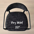 Lot de 4 chaises de salle à manger modernes avec accoudoirs, assise rembourrée douce, pieds en métal noir élégants, chaises d'appoint confortables pour cuisine ou salle à manger - Panipeachy