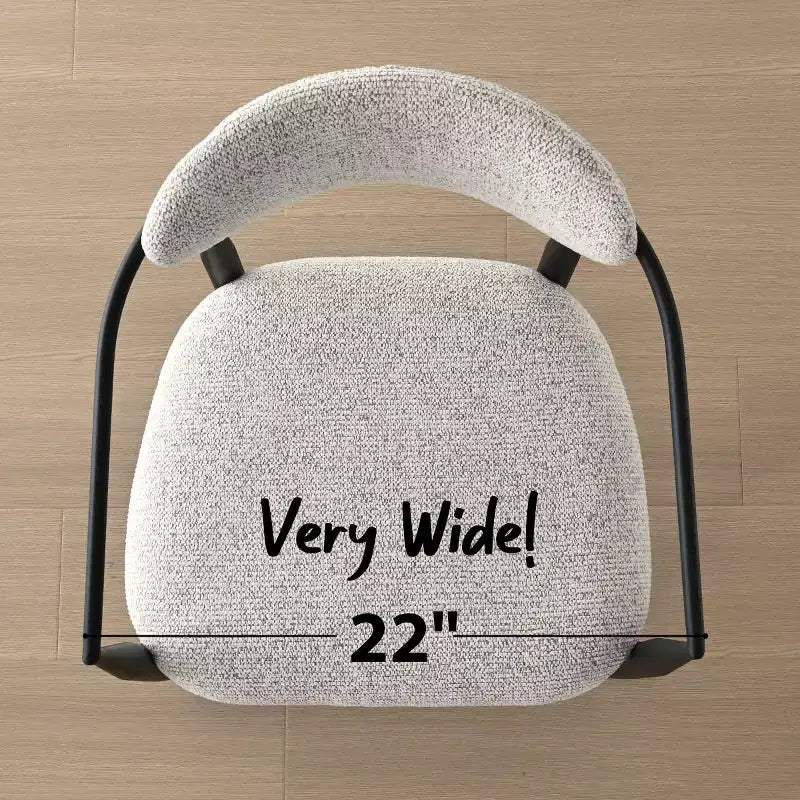 Lot de 4 chaises de salle à manger modernes avec accoudoirs, assise rembourrée douce, pieds en métal noir élégants, chaises d'appoint confortables pour cuisine ou salle à manger - Panipeachy
