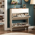 Karl Home 31 W 2-Flip Drawer 1-Drawer Shoe Cabinet