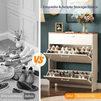 Meuble à chaussures Karl Home 31 W avec 2 tiroirs basculants et 1 tiroir