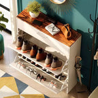 Meuble à chaussures Karl Home 31 W avec 2 tiroirs basculants et 1 tiroir