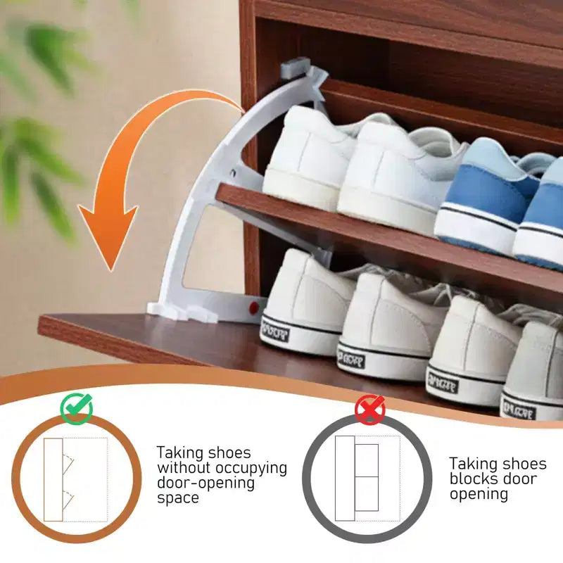 Karl Home Rattan Panel 1 Drawer 2 Flip-Drawer Shoe Cabinet Particleboard 21.26 W
