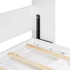 Lit escamotable moderne Luxystar avec motif imprimé tendance, éclairage sous le lit et prise de courant.