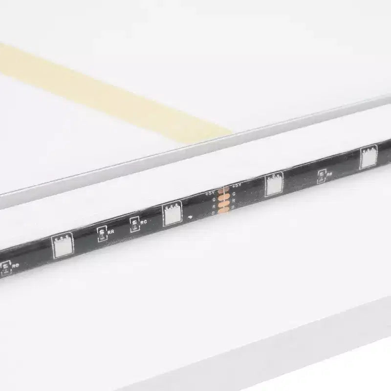 Lit escamotable moderne Luxystar avec motif imprimé tendance, éclairage sous le lit et prise de courant.