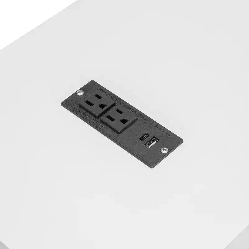 Lit escamotable moderne Luxystar avec motif imprimé tendance, éclairage sous le lit et prise de courant.