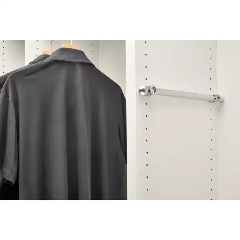 Rev-A-Shelf 14 tringles coulissantes escamotables, support de rangement de vêtements coulissant extensible avec matériel de montage, chromé, CVR-14-CR (paquet de 2)