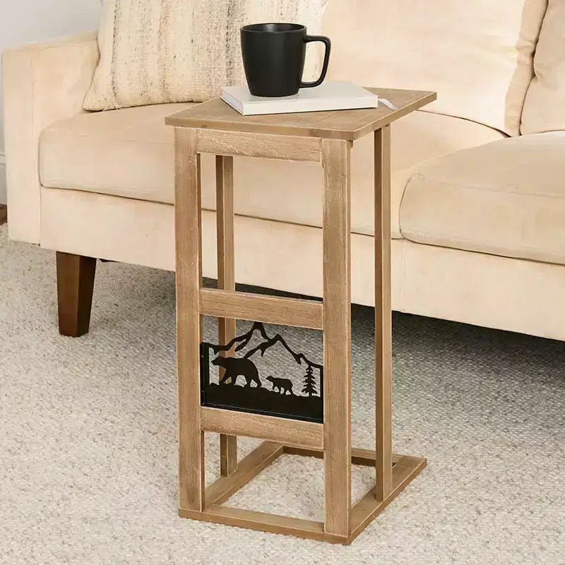 The Lakeside Collection Rustic Lodge Style Side Sofa Table -