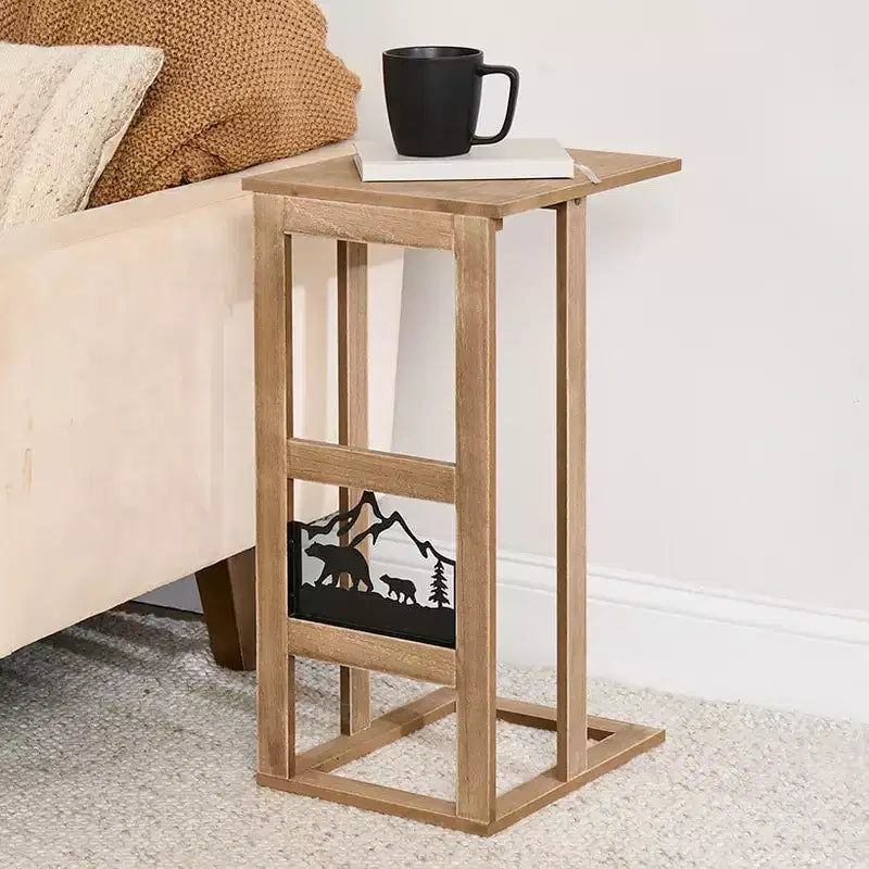 Table d'appoint de canapé de style chalet rustique The Lakeside Collection -