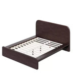 Cadre de lit plateforme moderne en bois Taro avec tête de lit arrondie Christopher Knight Home