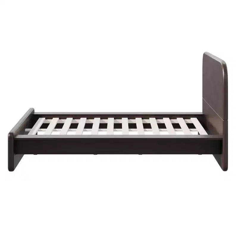 Cadre de lit plateforme moderne en bois Taro avec tête de lit arrondie Christopher Knight Home