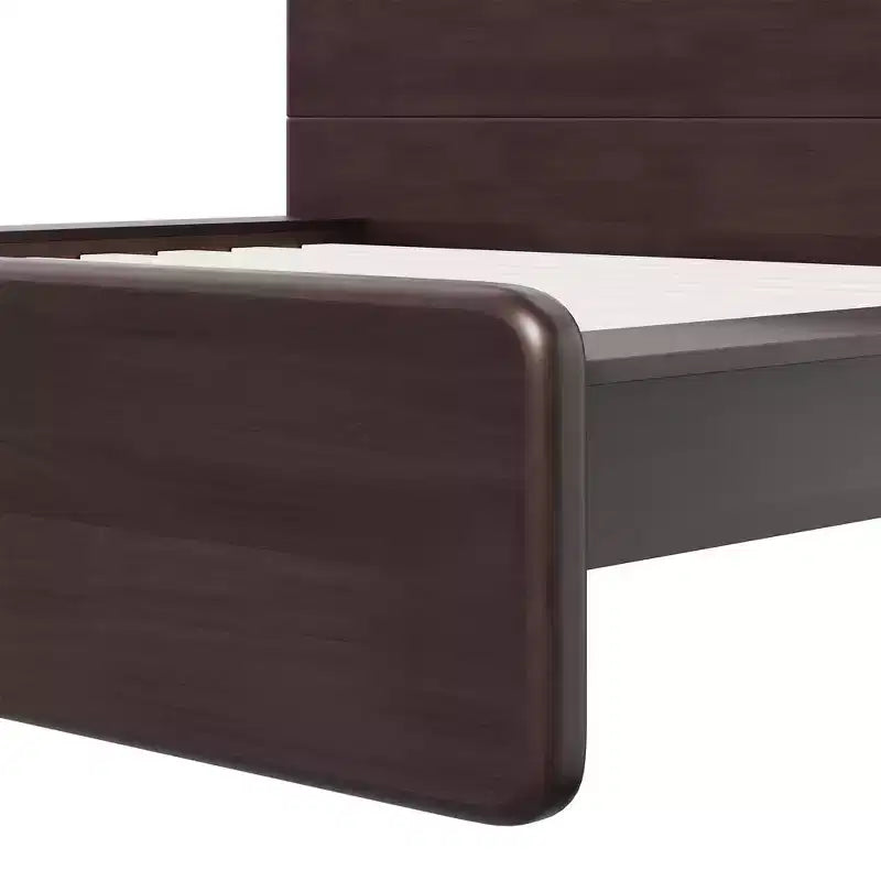 Cadre de lit plateforme moderne en bois Taro avec tête de lit arrondie Christopher Knight Home