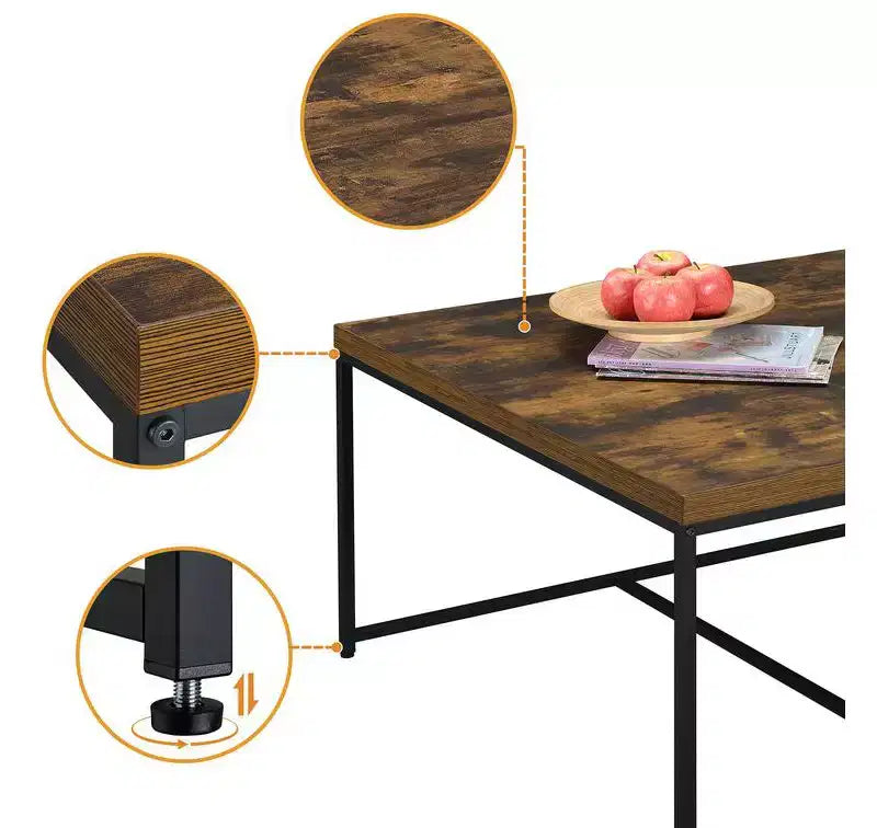 Ensemble de 5 tables basses Caterina 35W grain de bois de chêne vieilli de la marque Fun Little Toys
