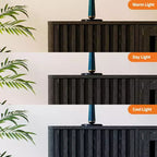 Meuble TV Mid-Century Modern GustoWave avec portes à grille, étagères réglables et rangement