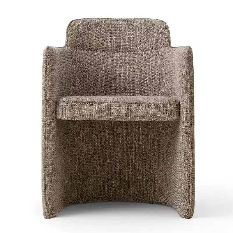 Lot de 4 chaises de salle à manger modernes rembourrées avec accoudoirs, chaises de cuisine et de salle à manger à dossier semi-fermé, sièges de salle à manger contemporains - Panipeachy