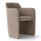 Lot de 4 chaises de salle à manger modernes rembourrées avec accoudoirs, chaises de cuisine et de salle à manger à dossier semi-fermé, sièges de salle à manger contemporains - Panipeachy
