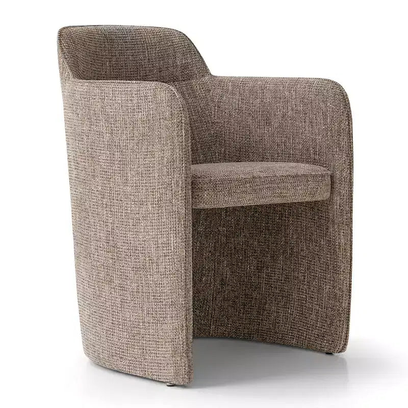 Lot de 4 chaises de salle à manger modernes rembourrées avec accoudoirs, chaises de cuisine et de salle à manger à dossier semi-fermé, sièges de salle à manger contemporains - Panipeachy