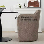 Lot de 4 chaises de salle à manger modernes rembourrées avec accoudoirs, chaises de cuisine et de salle à manger à dossier semi-fermé, sièges de salle à manger contemporains - Panipeachy